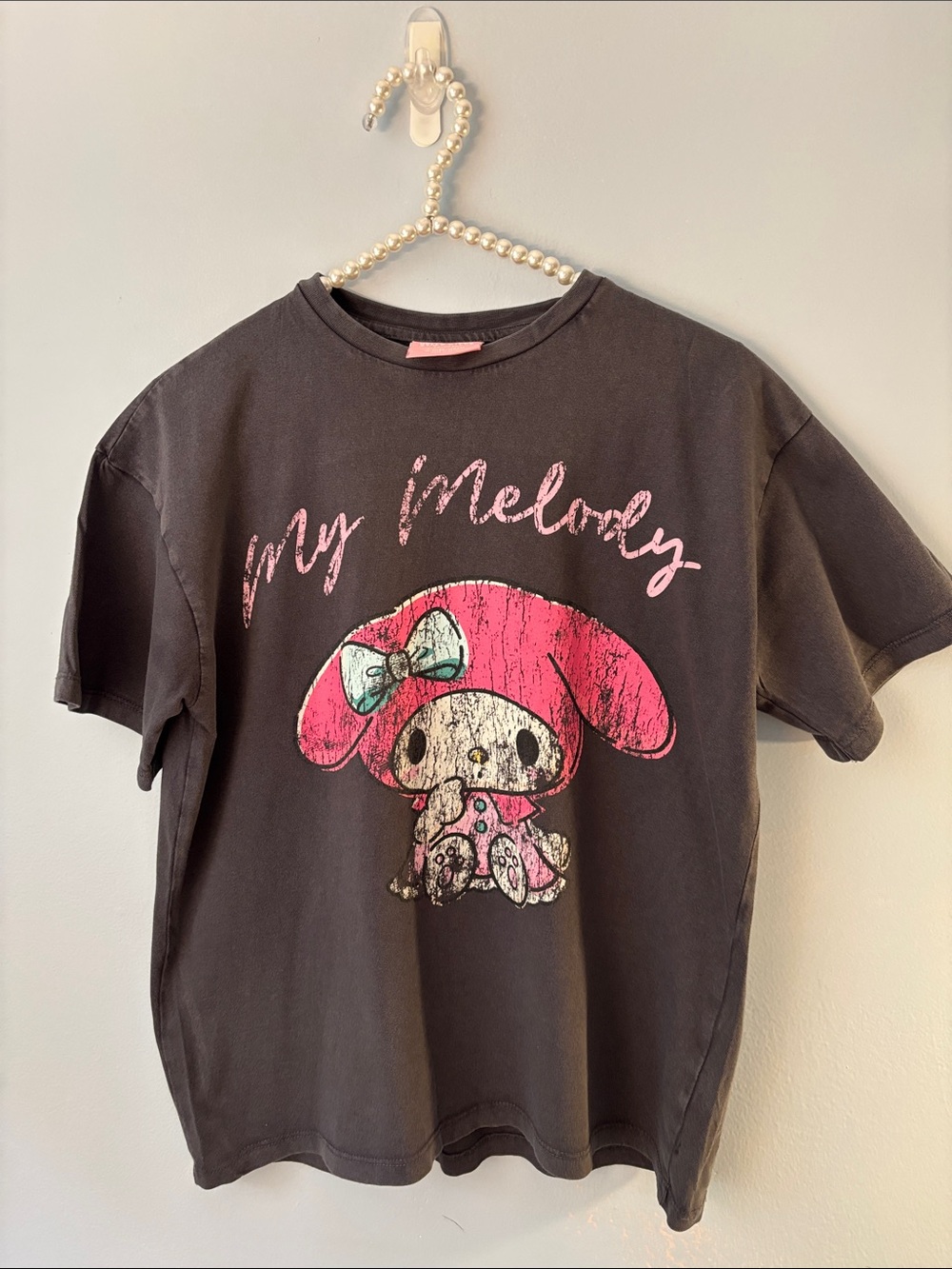 Primark Black Kids Tee with Pink My Melody Graphic
